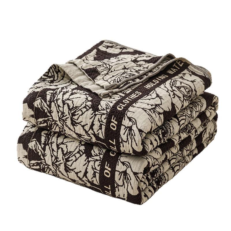 2026 Maillard-Stil Baumwollgaze Handtuchdecke - Garngefärbtes Jacquard Sommer Nickerchenbezug