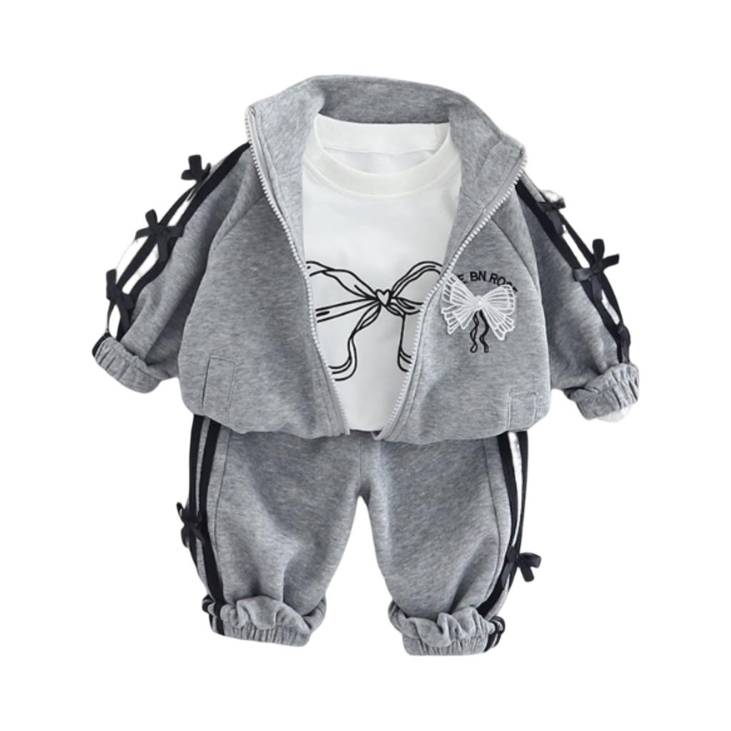 Kids Casual Long-Sleeve Set, Comfortable Daily Wear Outfits