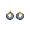 Luxenter Earrings with Finish and 18k Gold Plating Lacquered Blue - Fores