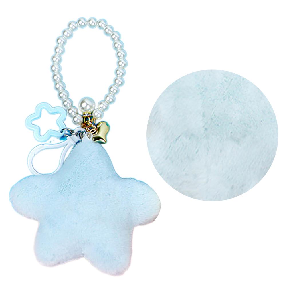 Plush Phone Lanyard Star Shaped Pendant Keychain Pentagrams Phones Chain Cellphones Strings Straps Bag Charm Accessory