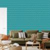 Wallpaper Geometric pattern turquoise, turquoise background 50x1000