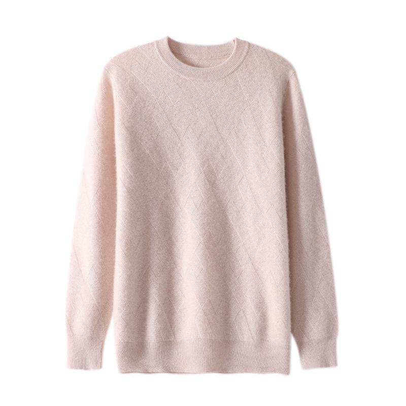 Herren Pullover aus reiner Wolle - Rundhalsausschnitt, lockere Passform für Business, geeignet für Herbst, Frühling & Winter