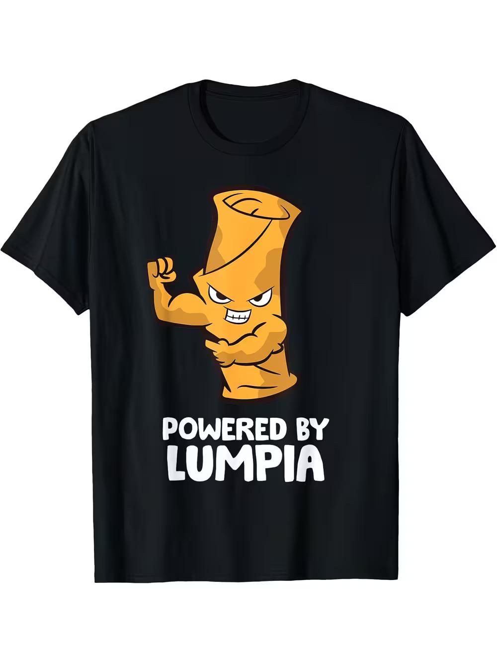 Men S  Powered by Lumpia  Graphic T-Shirt - Short-Sleeved S
