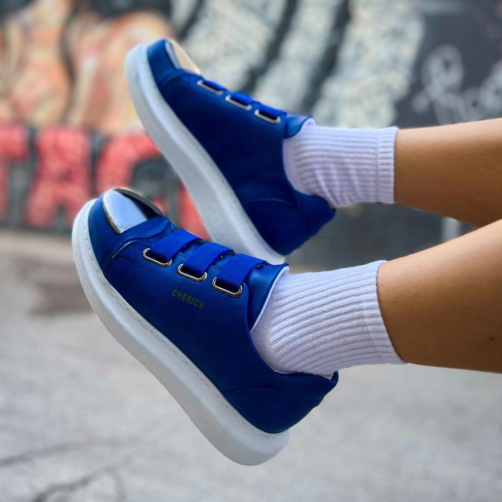 Buy Chekich Original Brand Sax Blue Color CBT Mirror Casual Woman