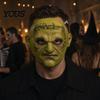 Realistic Halloween Horror Masque Cosplay for Adults Men Women, Creepy Comfortable Long Wear Green Half Face Party Detailed Distressed Leather Look