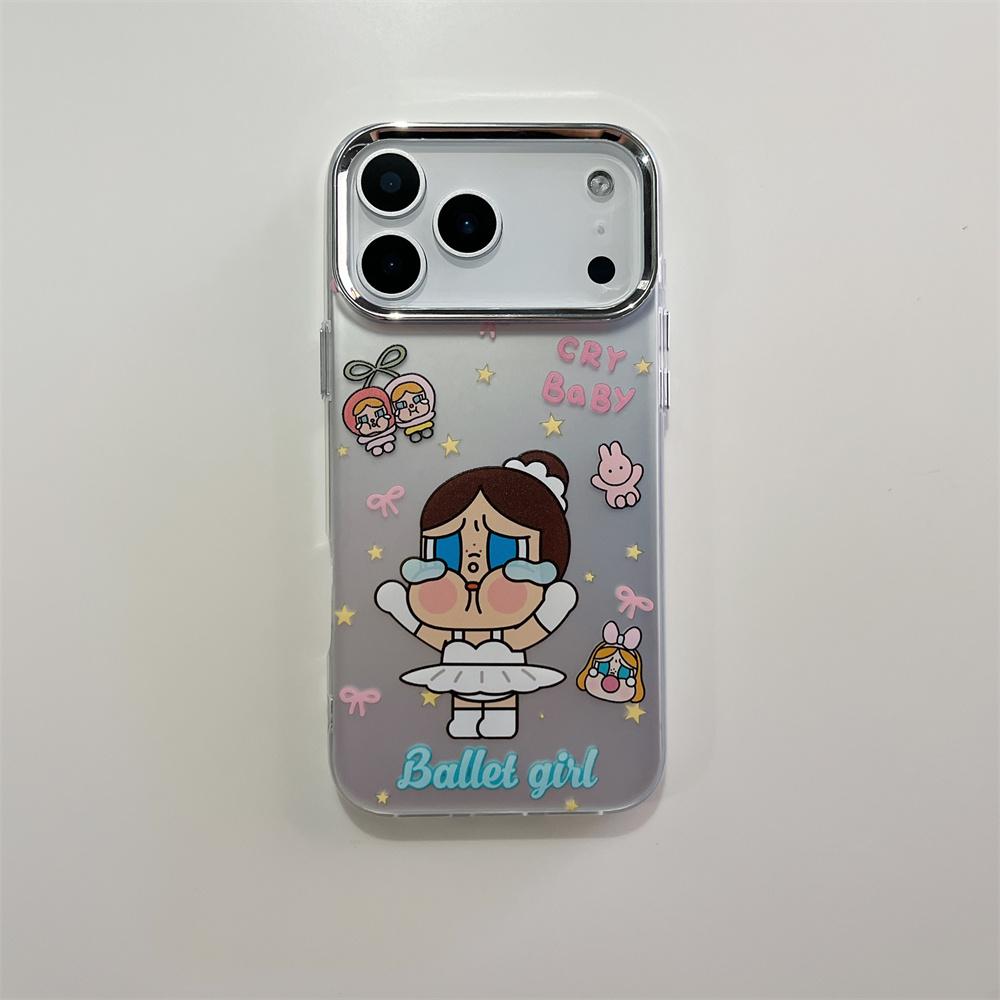 Funny cartoon cherry girl bunny phone case for iPhone 17 Pro 16 Pro Max 15 14 cover with chain kawaii protective cover For 17