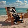 Asciugamano da Spiaggia Ultra-Morbido Personalizzato con Tema Motociclistico, Ideale per Piscina - Campeggio, Immersioni - Essenziale Perfetto per Viaggio, Asciugamano da Spiaggia Vivace.