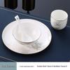 Abay Golden Lotus Gold Rim Bone China 5-Piece Dining Set