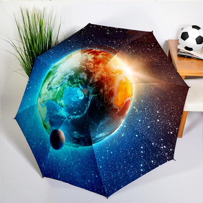 

Galaxy Earth Planet Umbrella Automatic Open/close, Sturdy Iron Frame & 8-Rib Structure, Umbrella for Women & Men, Christmas Gift