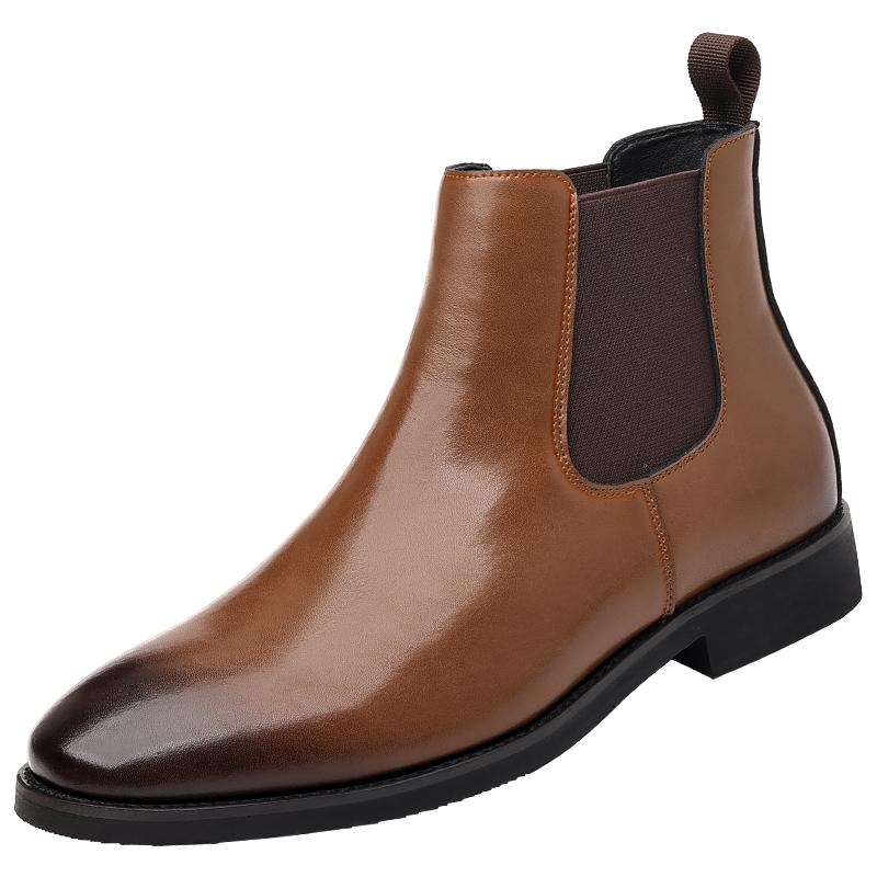 

Men s Autumn/Winter Boots Casual Gentleman s British Style Work business or office Outdoor fashion street high top leather shoes 38