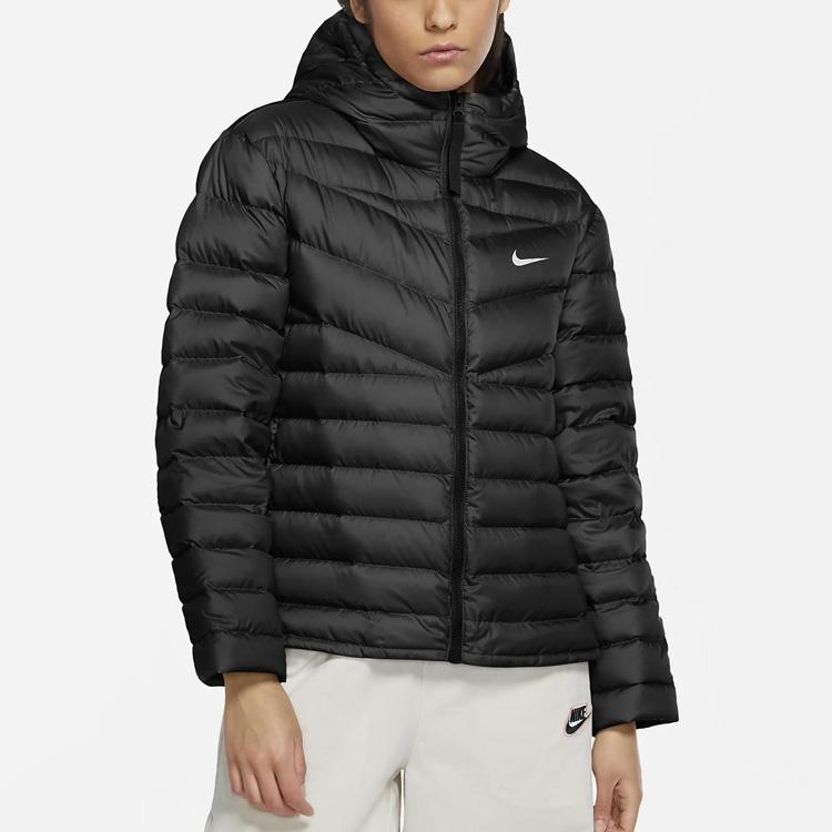 Nike Football Sportswear Windrunner Down Insulated Hooded Jacket Women Jacket Black CU5094-011