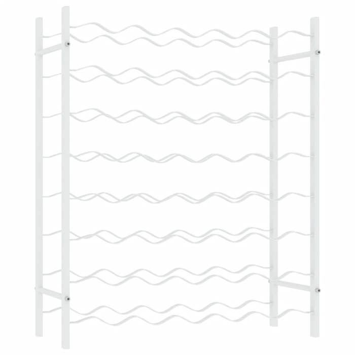 VidaXL Casier à bouteilles pour 48 bouteilles Blanc Métal 340908