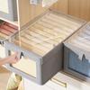 Oxford Cloth Wardrobe Storage Box with Lid and Transparent Window