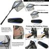 Folding Triangle Fishing Landing Net Telescopic Collapsible Extensible Handle Fishing Hand Net For Fish Carp Trout Catch Release