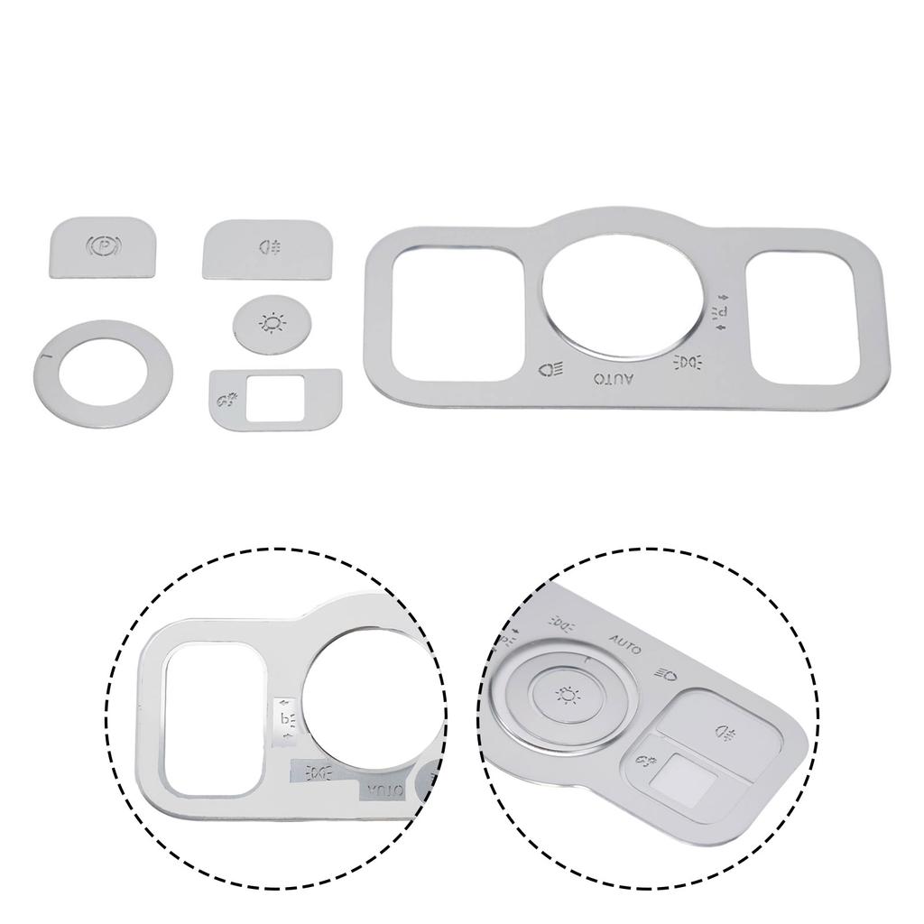Protect Your For Mercedes with Our Headlight Switch Control Button Cover Trim Aluminum Alloy Material for Long Lasting Use
