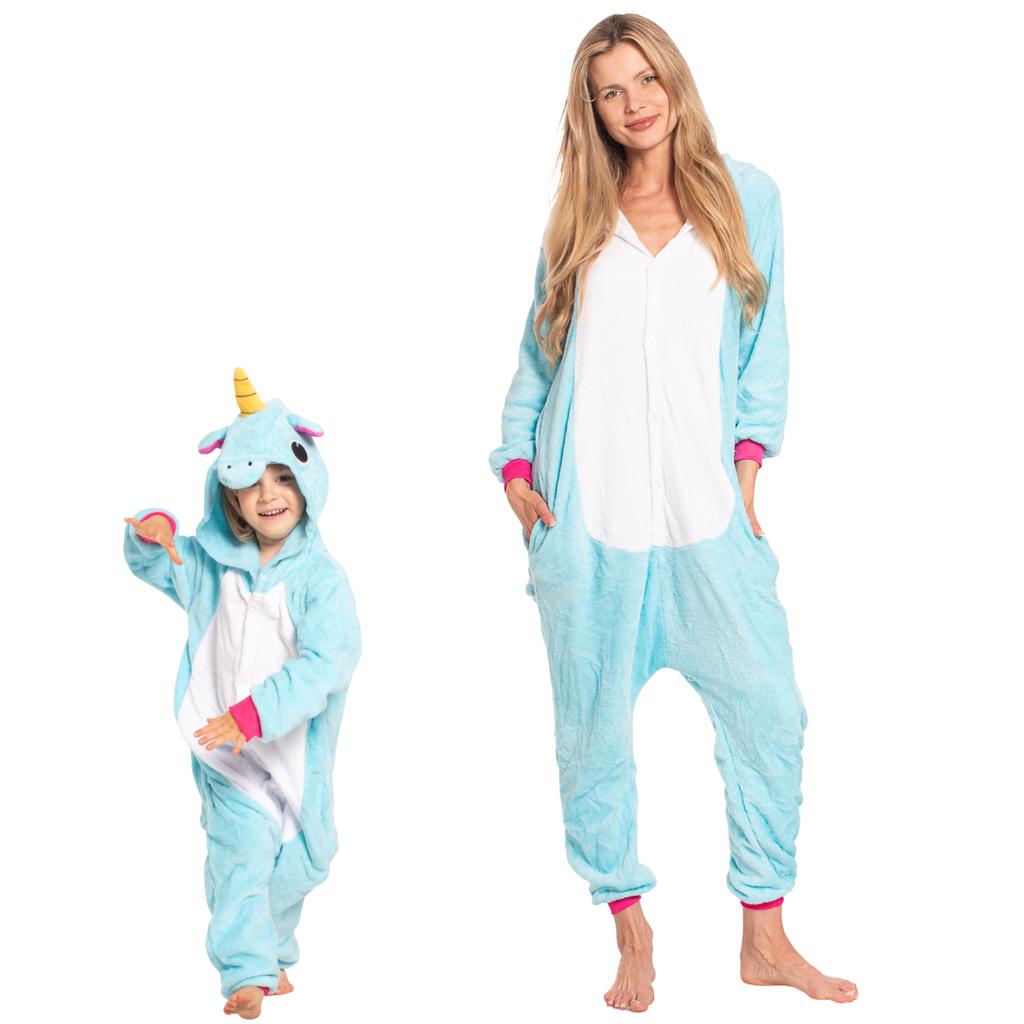Piżama dla dzieci dziecięca kigurumi onesie kostium pegaz niebieski 115-125