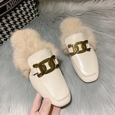 Winter Women Suede Warm Slippers Brand Luxury Mules Flats Shoes 2026 New Short Plush Flip Flops Designer Cotton Slippers Mujer