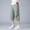Men's Loose Fit Ice Silk Capris Beach Shorts