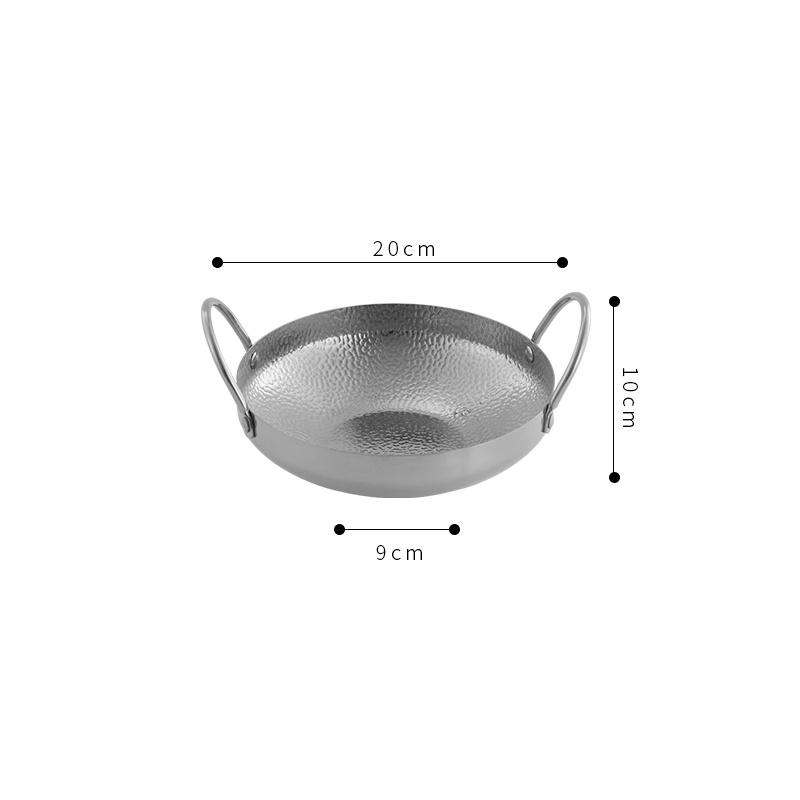 

Deep Stainless Steel Golden gold Dry Bar small pot Household Small Hot Pot Alcohol Stove upmarket chafing dish stripe hotpot