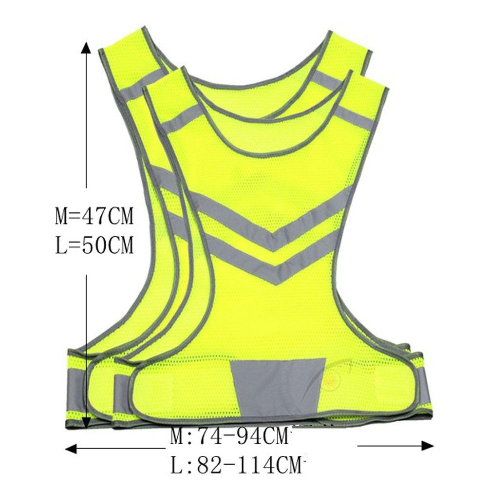 One Size Reflective Clothes No Sleeve Warning Safety Wear Safety Vest  Outdoor