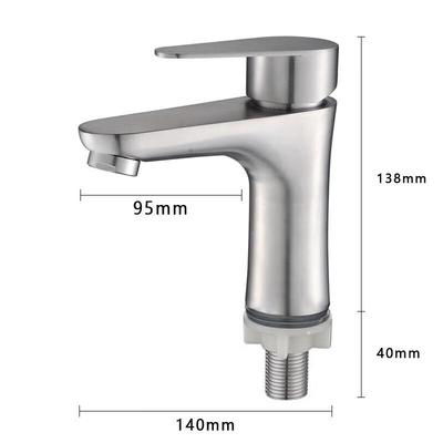 304 Stainless Steel Single Handle Basin Faucet