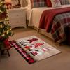 VIKAMA Christmas Gnome Doormat Winter Dwarf Front Door Mat Non-Slip Washable Entryway Rug Holiday Home Decor