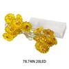 Sunflower LED String Lights: Copper Wire with Bee, Flamingo, and Butterfly Shapes for Festive Decoration