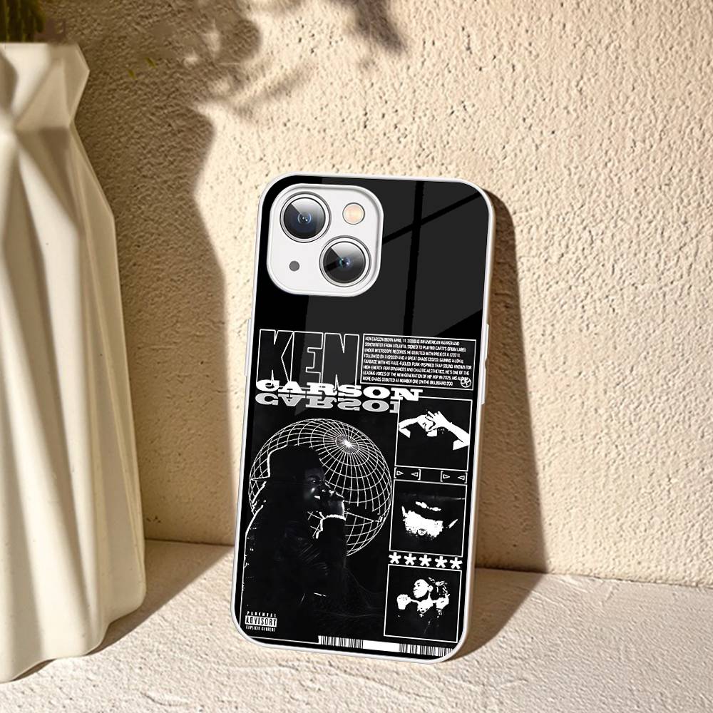 Pop Singer K-Ken Carson Tempered Glass For Iphone 14 13 12 11 Pro Mini XS MAX 14Plus X XS XR Fundas