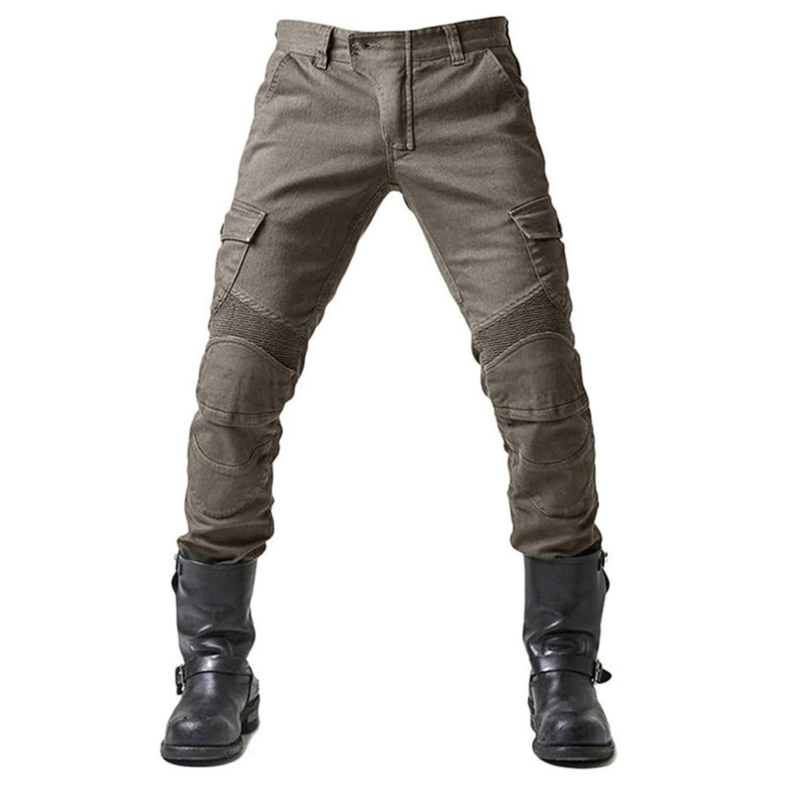 

Мужские джинсы для велоспорта, мотоциклетный комбинезон с защитой от падения, дышащий, износостойкий, на все времена года L