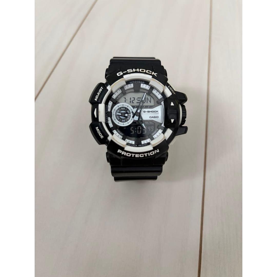 Used CASIO G-SHOCK GA-400 Black x White Operation confirmed Good condition