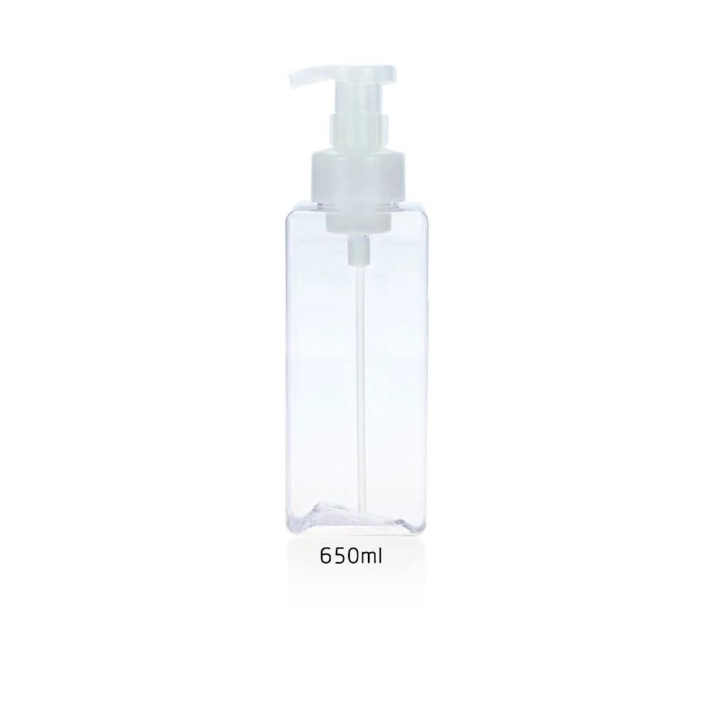 250/450/650ML Empty Square Clear Foaming Bottle Liquid Soap Whipped Mousse Points Shampoo Lotion Shower Hand Washing Gel Pump