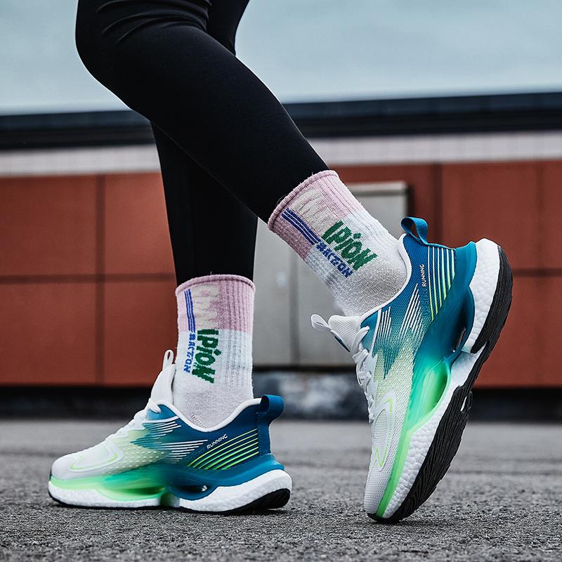 Leichte Dämpfungsunterstützung Sportschuhe Sommer Atmungsaktive Laufschuhe Leichte Rebound Anti-Rutsch Paar Laufschuhe