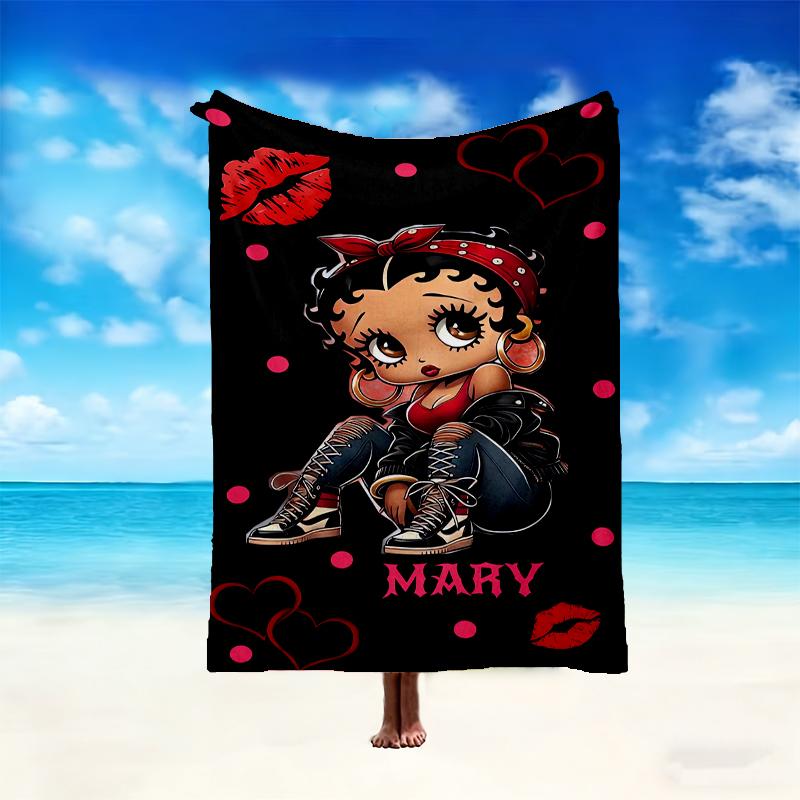 1pc Betty Boop Blanket, Super Cozy Printed Home Blanket, All-Season Warmth