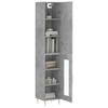 VidaXL Buffet haut Gris béton 34,5x34x180 cm Bois d'ingénierie 3199037