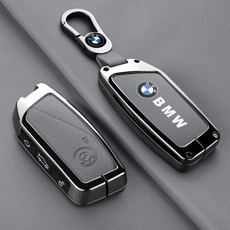 AAAOY1 Car Leather Key Case Cover for BMW X1 U11 X7 G07 XM G09 i7 7 Series G70 LCI iX I20 U06 G81 M3 2023 Protector Keychain Accessarie