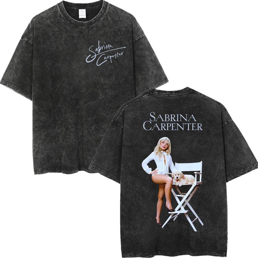 

Vintage Washed Sabrina Carpenter Merch T Shirts High Quality Fashion Short Sleeve Tshirt Unisex Women Casual Oversized Tshirts 2XL