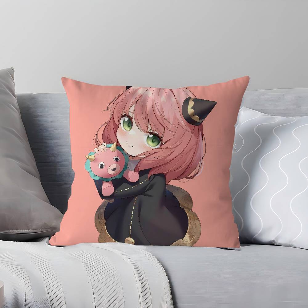Anime Anya Forger Cushion Cover Inches Farmhouse Decor Home Throw Pillow Covers For Couch Decorations