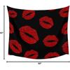 LooPoP Tapestry Wall Hanging Red Lip Tapestries Aesthetic Sexy Black Tapestry for Bedroom Living Room College Dorm Boys Girls Room Art Wall Decor