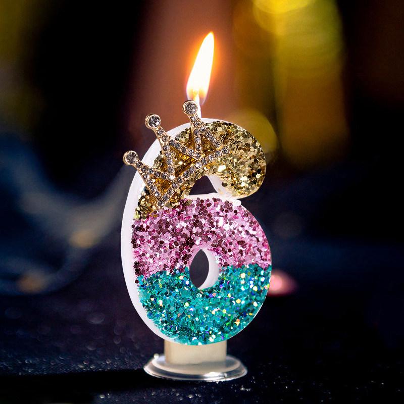 Creative Crown Birthday Number Candles - Adult & Kids Cake Decoration Topper