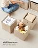 SONGMICS Storage Boxes, Set of 6 Non-Woven Fabric Boxes with Handles, 30 x 30 x 30 cm, Fit Cube Storage Unit, for Shelves, Foldable