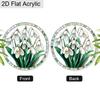 Acrylic Snowdrop Flowers Suncatcher, Stained Glass Style Window Hanging Ornament for Floral and Nature Lovers