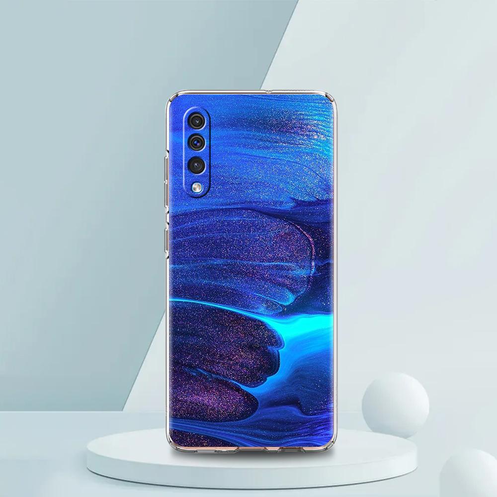 Gradient Color Water Transparent Phone Case for Samsung Galaxy A16 A14 A12 A22 A24 A42 A02 A03S A06 A50 A20 A30 A40 Soft Cover