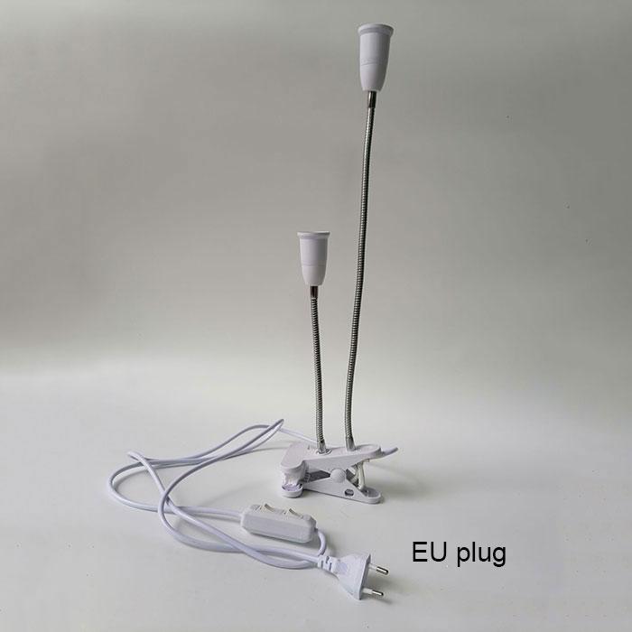 

Черный Белый 360 ° Гибкий 2-ламповый зажимной светильник Настольные лампы с зажимом для стола/кровати/пианино/изголовья/растений/цветов