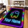 Among Us Custom Name Carpet Rug for Living Room Bedroom Home Sofa Decoration,Kids play Non-slip Floor Mat