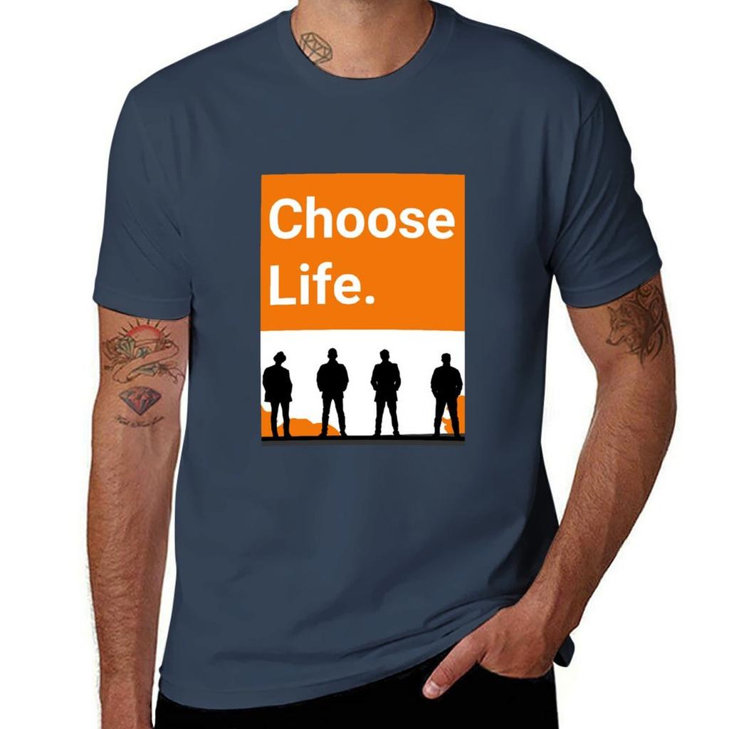 Kies Leven T-shirt T-shirts Voor Man Katoenen T-shirt Mannen 100% Katoen Luxe Merk Mannen T-shirt Katoen 100% T-shirt