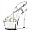 2025 summer new versatile waterproof table stiletto black high heels one-word sandals 17/15cm open-toed fish mouth