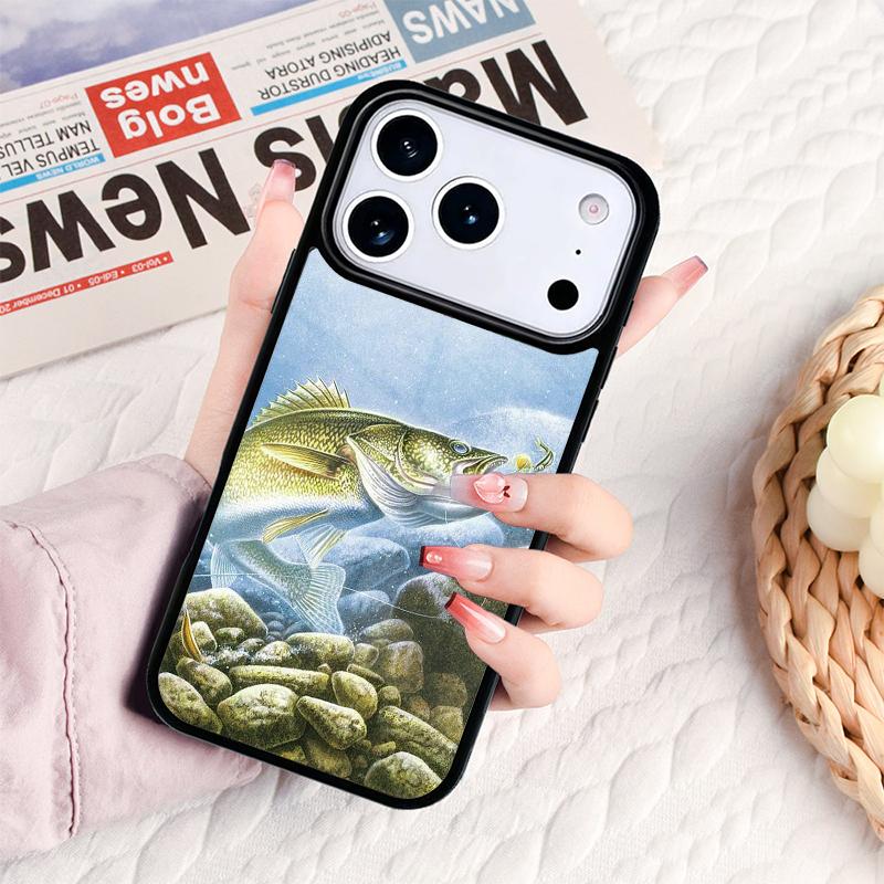 Bass Fish Fishing Phone Case For IPhone 17 16e 15 14 13 12 11 Pro Max Air Mini Soft Protective Cover