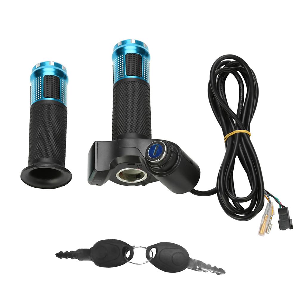 5 Wires Throttle Grips With LED Display And Key Lock For Electric Bike(golden)