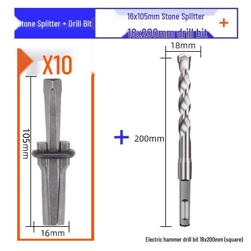 Stone Splitting Wedge and Chisel Tool for Stonemasons