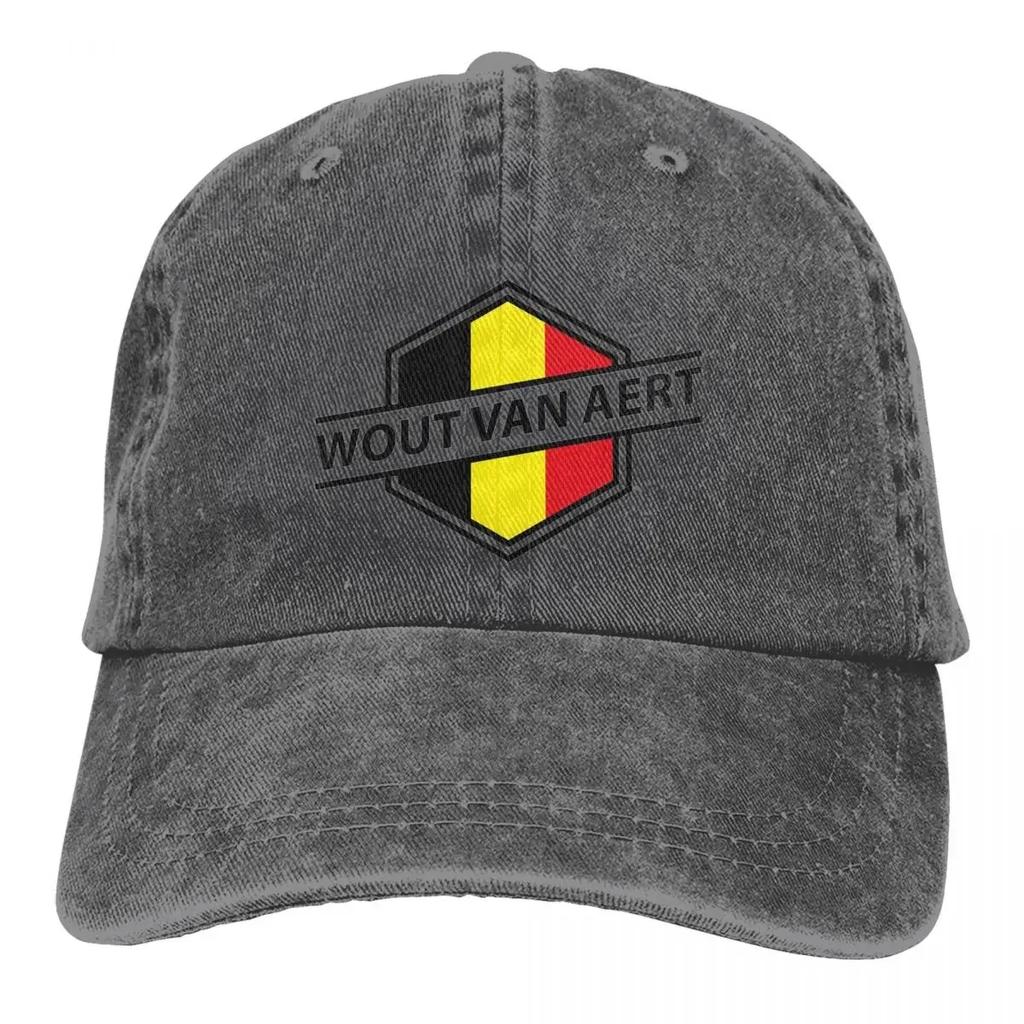 Wout Van Aert Baseball Caps Accessories Retro Distressed Denim Sun Cap Fashion Men's Baseball Cap